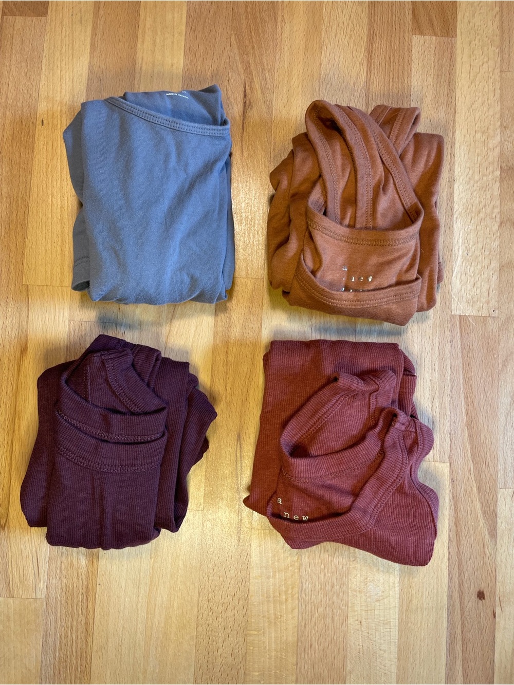 a new day Four-Pack Ribbed Tank Tops - Blue, Rust, Burgundy, Brick Red